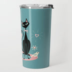 Vintage Kitty Love ©studioxtine Travel Mug Gallery Image 2
