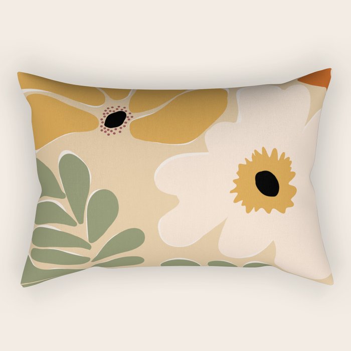 columbian old retro floral art print  Rectangular Pillow Gallery Image 2