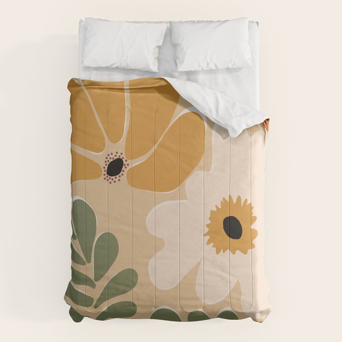 columbian old retro floral art print  Comforter Gallery Image 6