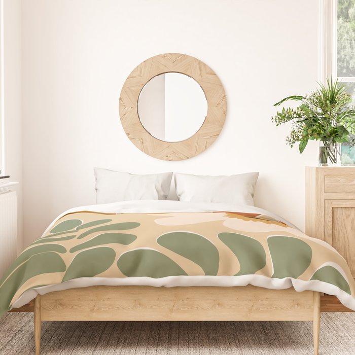 columbian old retro floral art print  Duvet Cover Gallery Image 3