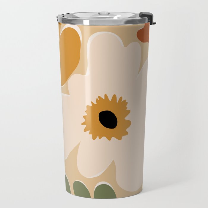 columbian old retro floral art print  Travel Mug Gallery Image 2