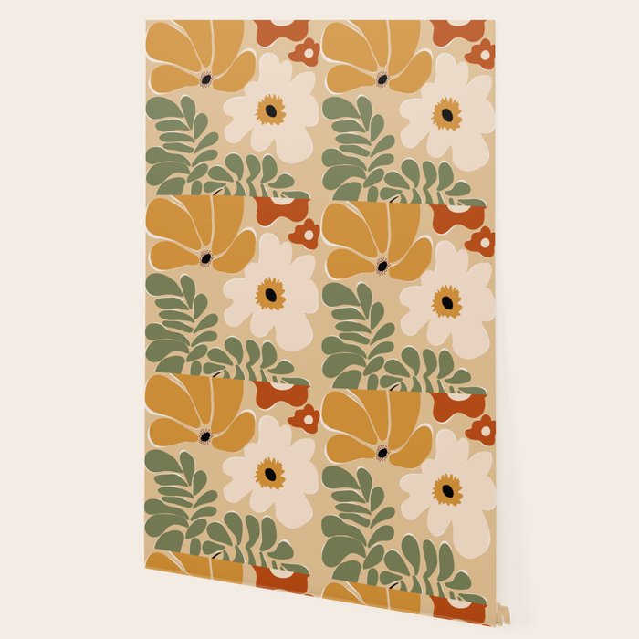 columbian old retro floral art print  Wallpaper Gallery Image 2