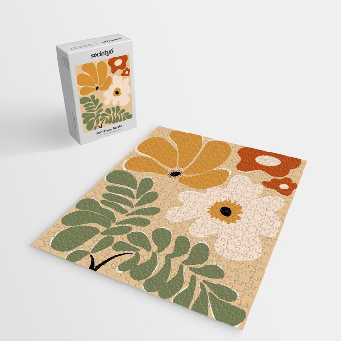 columbian old retro floral art print  Jigsaw Puzzle Gallery Image 2
