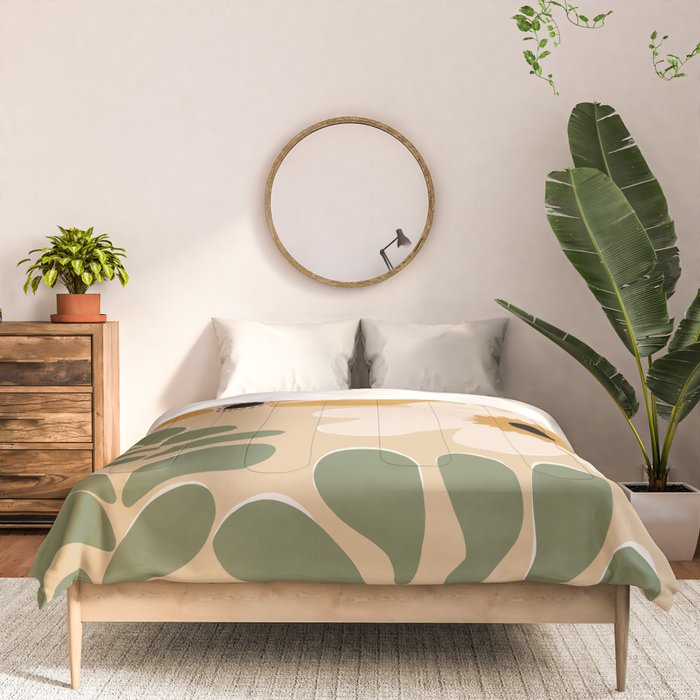 columbian old retro floral art print  Comforter Gallery Image 3