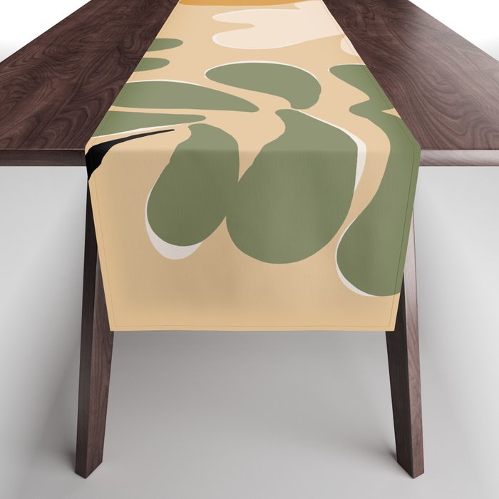 columbian old retro floral art print  Table Runner Gallery Image 1