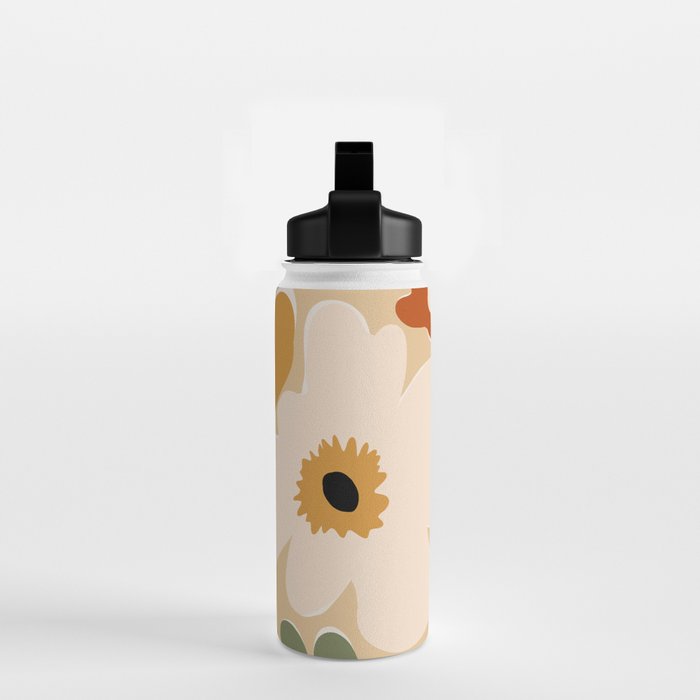 columbian old retro floral art print  Water Bottle Gallery Image 2