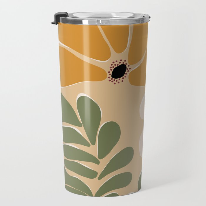 columbian old retro floral art print  Travel Mug Gallery Image 3