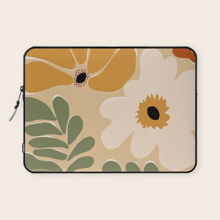 columbian old retro floral art print  Laptop Sleeve Gallery Image 1