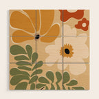columbian old retro floral art print  Wood Wall Art Gallery Image 1