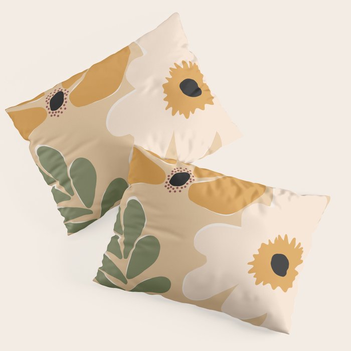 columbian old retro floral art print  Pillow Sham Gallery Image 1