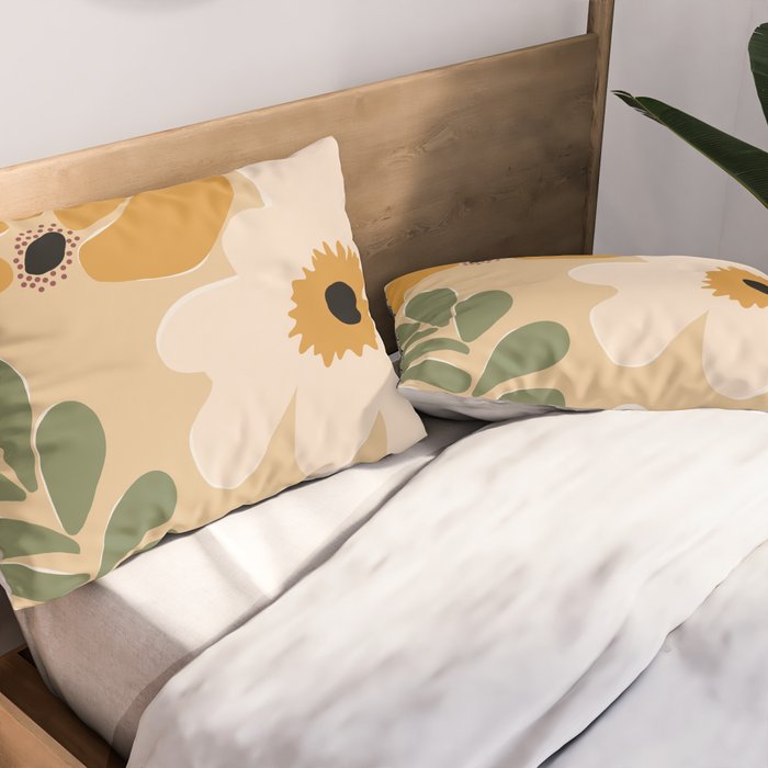 columbian old retro floral art print  Pillow Sham Gallery Image 2