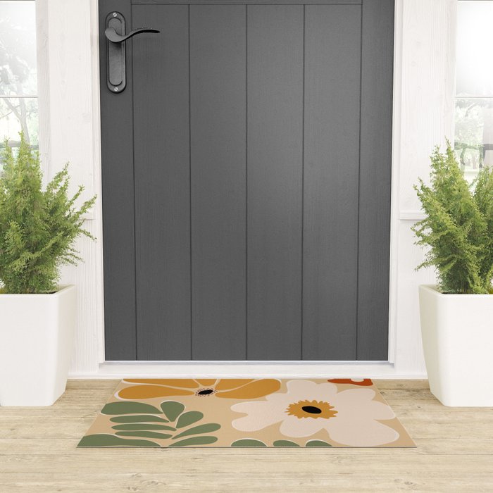 columbian old retro floral art print  Welcome Mat Gallery Image 3