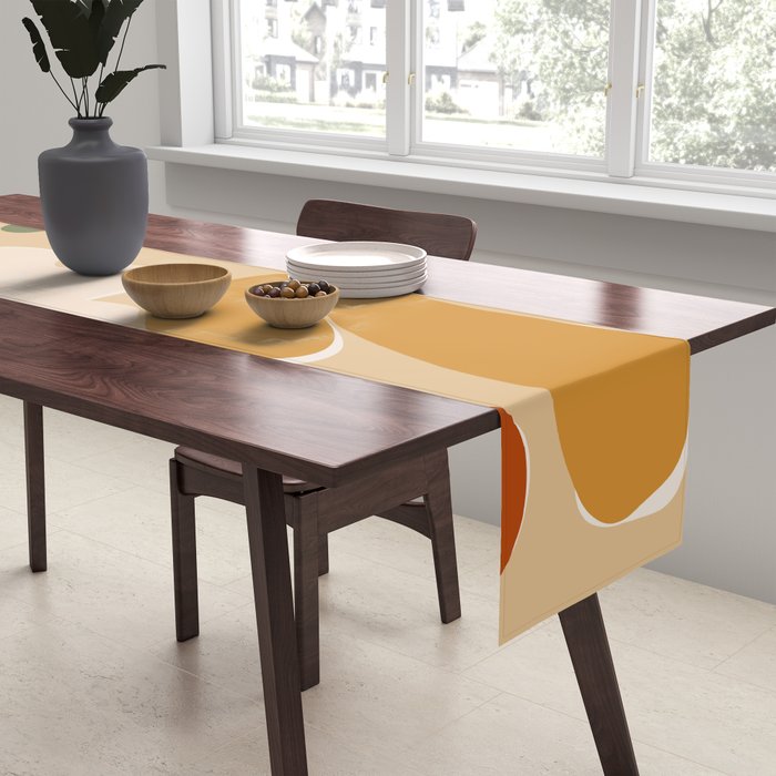 columbian old retro floral art print  Table Runner Gallery Image 2