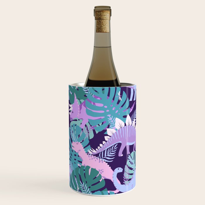 Jungle Dinosaur - Purple Wine Chiller Gallery Image 2