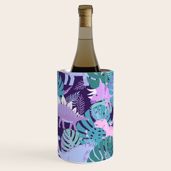 Jungle Dinosaur - Purple Wine Chiller Gallery Image 1