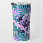 Jungle Dinosaur - Purple Travel Mug Gallery Image 3