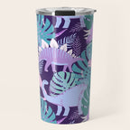 Jungle Dinosaur - Purple Travel Mug Gallery Image 1