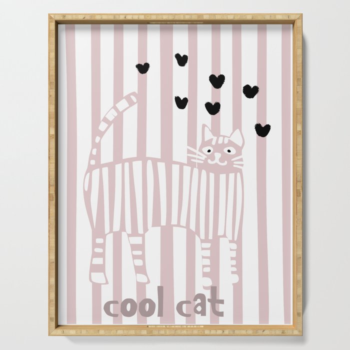 Cool cat Serving Tray Gallery Image 1