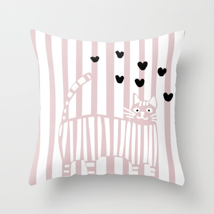 Cool cat Throw Pillow Gallery Image 1