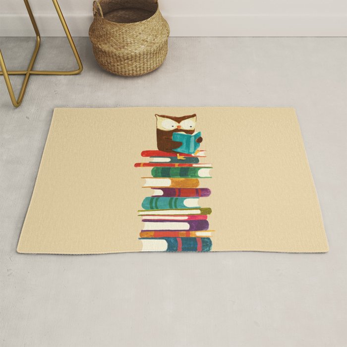 Owl Reading Rainbow Rug Gallery Image 1