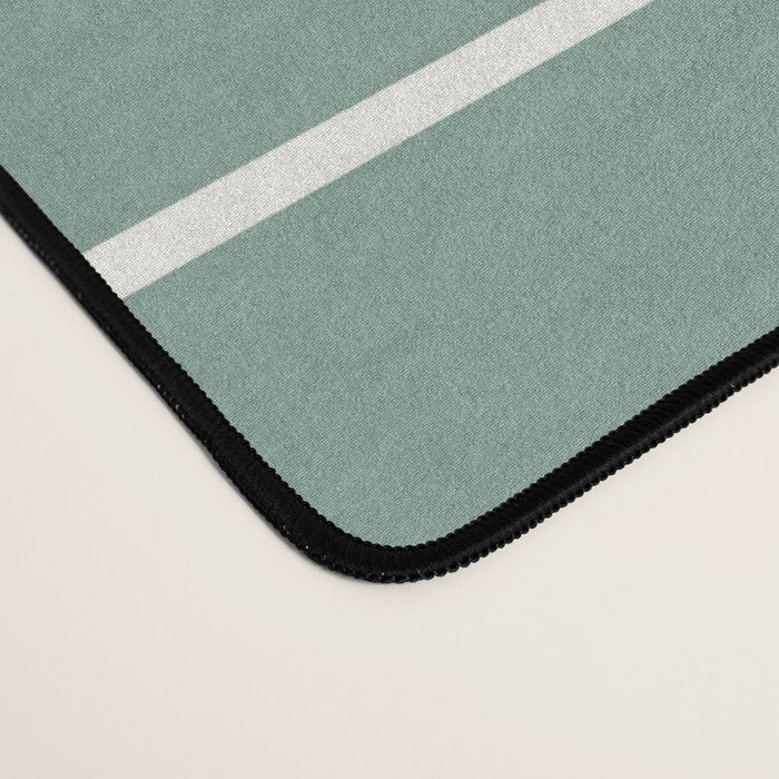 Minimal Arch XXXVII Natural Green Modern Geometric Lines Desk Mat Gallery Image 4