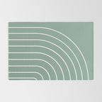 Minimal Arch XXXVII Natural Green Modern Geometric Lines Rug Gallery Image 2