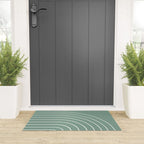 Minimal Arch XXXVII Natural Green Modern Geometric Lines Welcome Mat Gallery Image 3