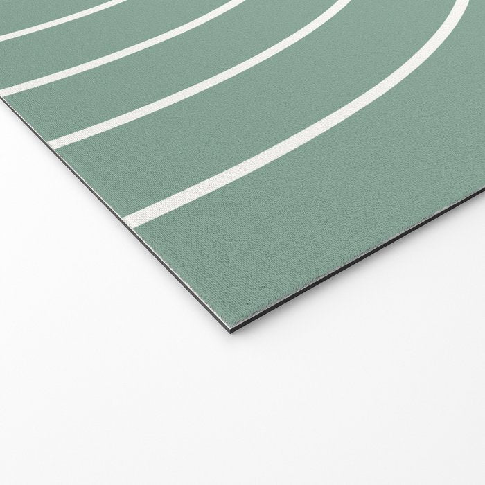 Minimal Arch XXXVII Natural Green Modern Geometric Lines Welcome Mat Gallery Image 2