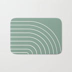 Minimal Arch XXXVII Natural Green Modern Geometric Lines Bath Mat Gallery Image 1