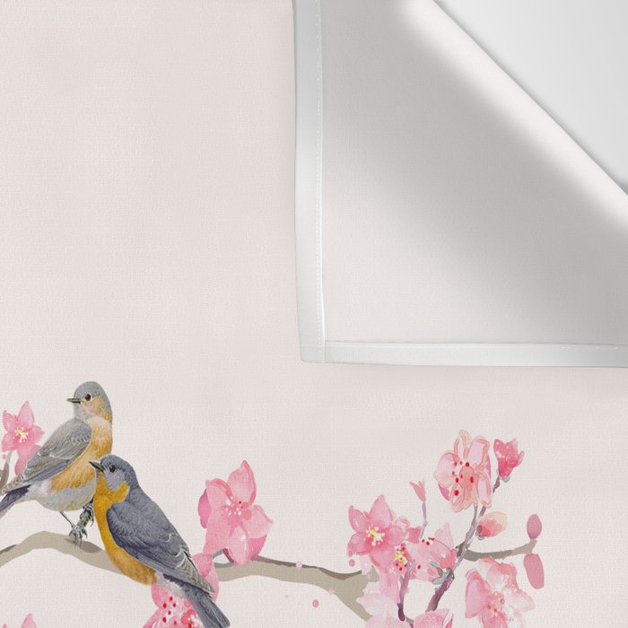 Birds and cherry blossoms Wall Tapestry Gallery Image 3