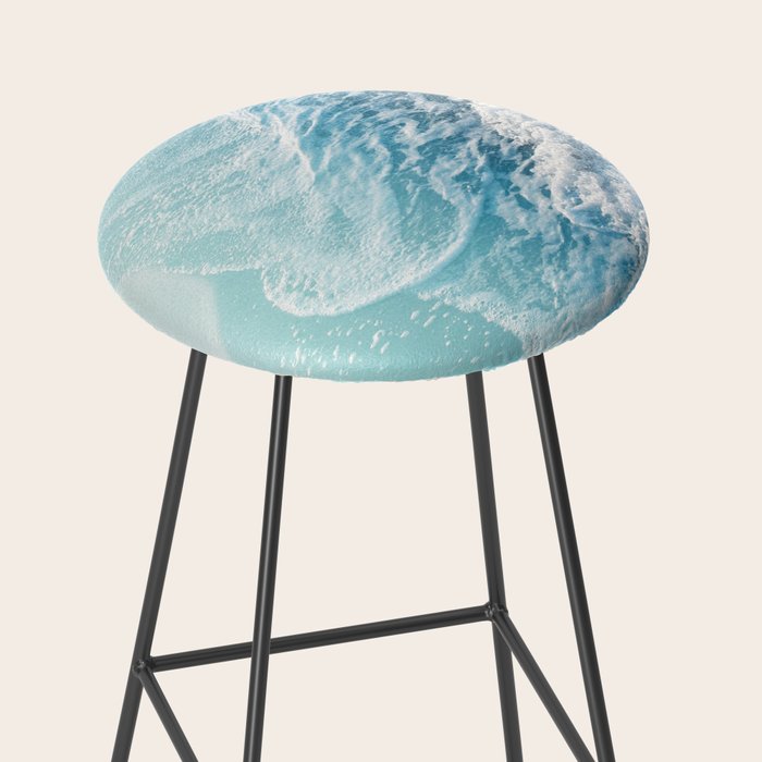Soft Turquoise Ocean Dream Waves #1 #water #decor #art #society6 Stool Gallery Image 2