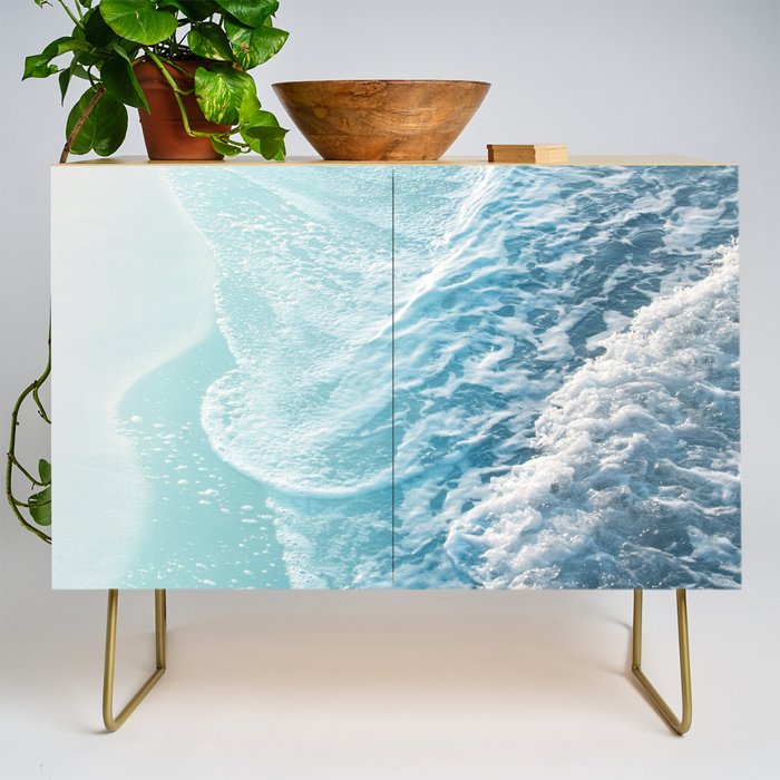 Soft Turquoise Ocean Dream Waves #1 #water #decor #art #society6 Credenza Gallery Image 1