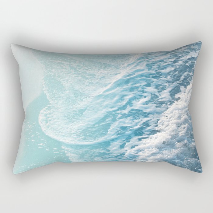 Soft Turquoise Ocean Dream Waves #1 #water #decor #art #society6 Rectangular Pillow Gallery Image 2