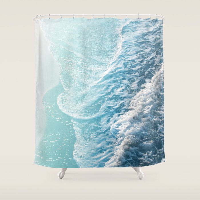 Soft Turquoise Ocean Dream Waves #1 #water #decor #art #society6 Shower Curtain Gallery Image 1