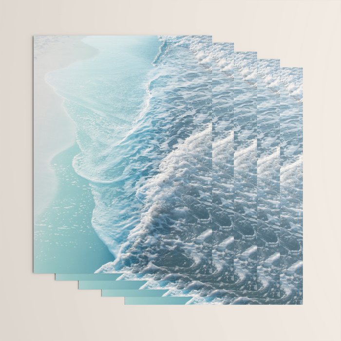 Soft Turquoise Ocean Dream Waves #1 #water #decor #art #society6 Wrapping Paper Gallery Image 3
