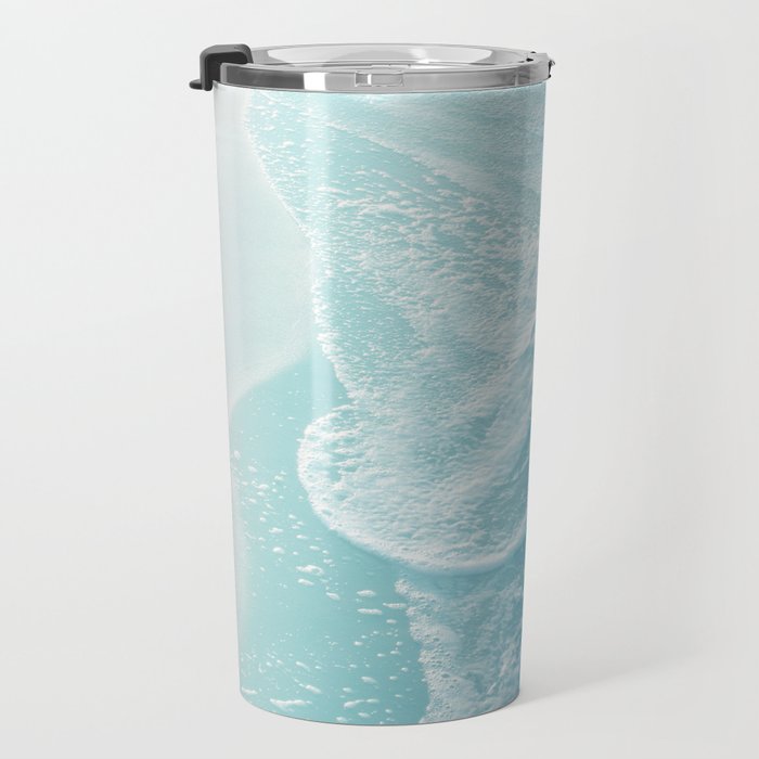 Soft Turquoise Ocean Dream Waves #1 #water #decor #art #society6 Travel Mug Gallery Image 3