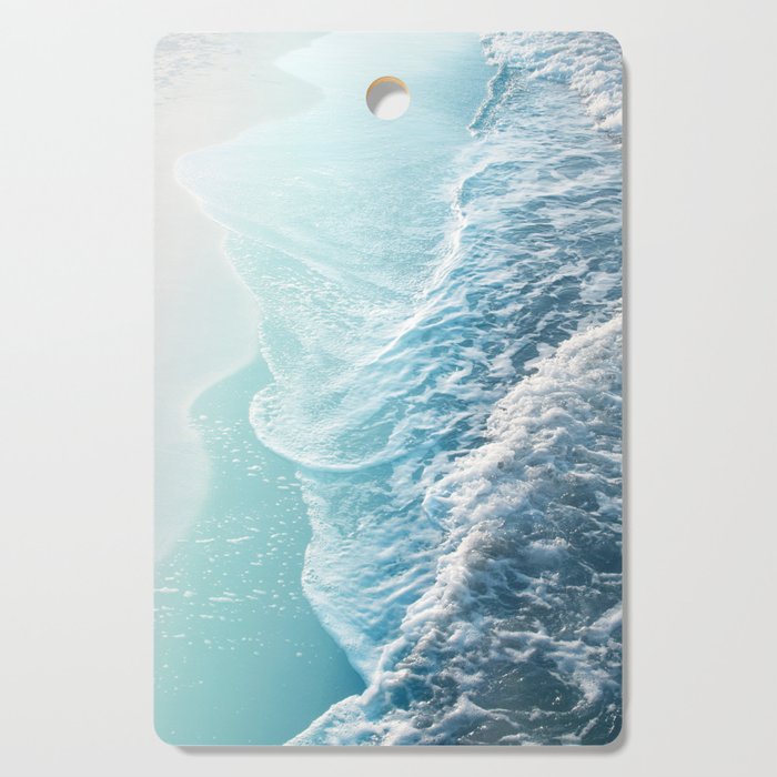 Soft Turquoise Ocean Dream Waves #1 #water #decor #art #society6 Cutting Board Gallery Image 1