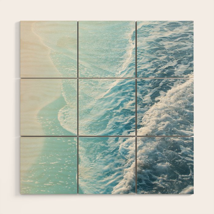 Soft Turquoise Ocean Dream Waves #1 #water #decor #art #society6 Wood Wall Art Gallery Image 1