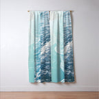 Soft Turquoise Ocean Dream Waves #1 #water #decor #art #society6 Window Curtain Gallery Image 3