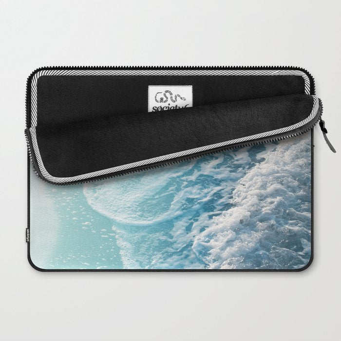 Soft Turquoise Ocean Dream Waves #1 #water #decor #art #society6 Laptop Sleeve Gallery Image 2