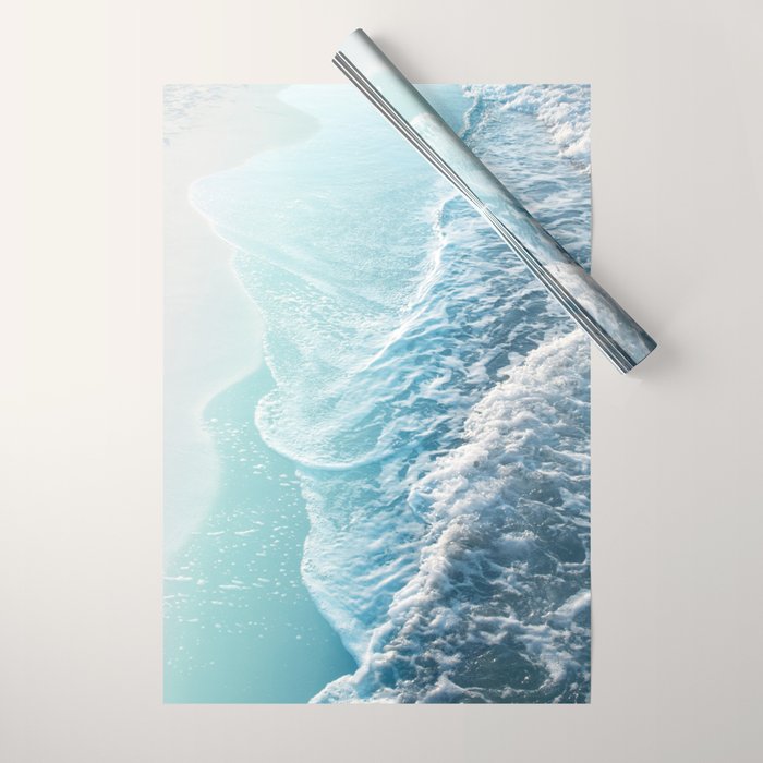Soft Turquoise Ocean Dream Waves #1 #water #decor #art #society6 Wrapping Paper Gallery Image 1