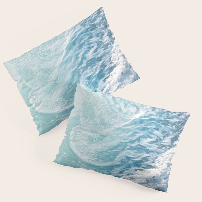 Soft Turquoise Ocean Dream Waves #1 #water #decor #art #society6 Pillow Sham Gallery Image 3