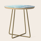 Soft Turquoise Ocean Dream Waves #1 #water #decor #art #society6 Side Table Gallery Image 1