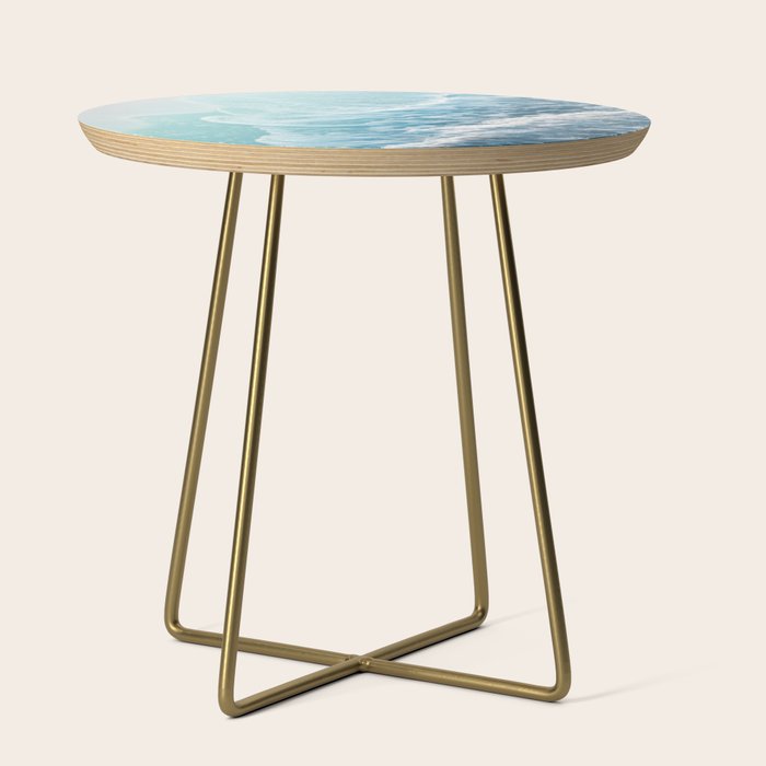 Soft Turquoise Ocean Dream Waves #1 #water #decor #art #society6 Side Table Gallery Image 1