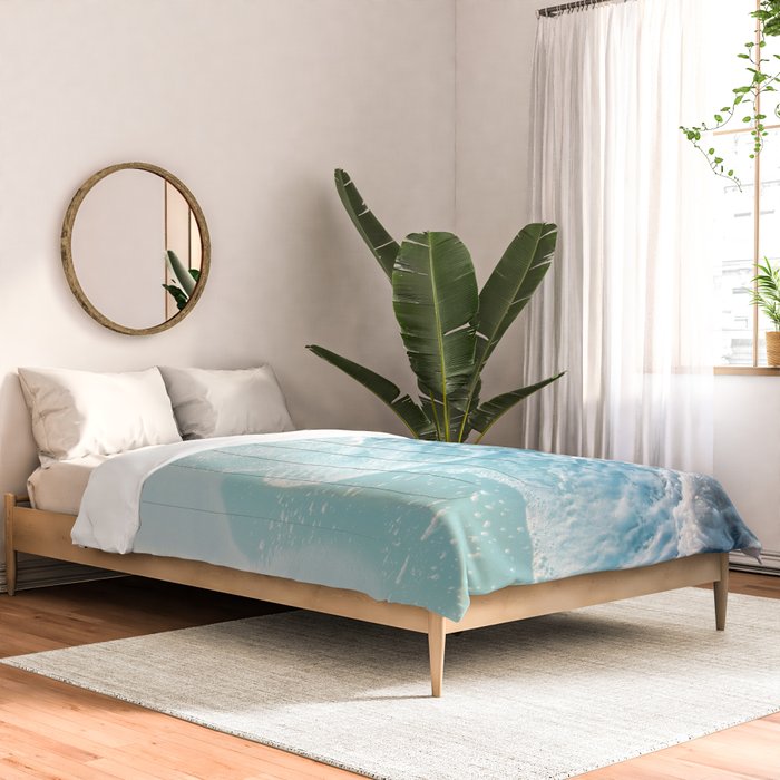 Soft Turquoise Ocean Dream Waves #1 #water #decor #art #society6 Comforter Gallery Image 2