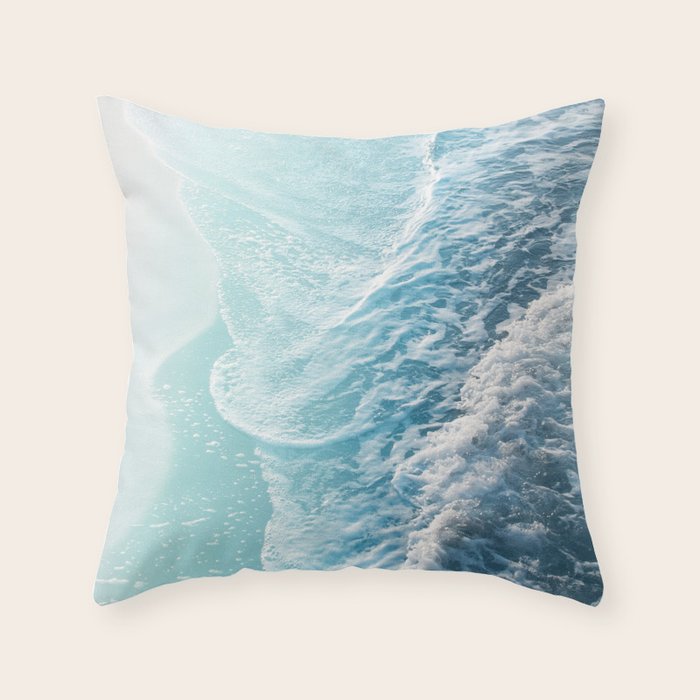 Soft Turquoise Ocean Dream Waves #1 #water #decor #art #society6 Throw Pillow Gallery Image 6