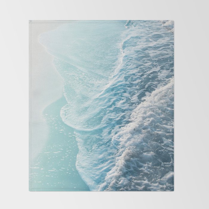 Soft Turquoise Ocean Dream Waves #1 #water #decor #art #society6 Throw Blanket Gallery Image 2