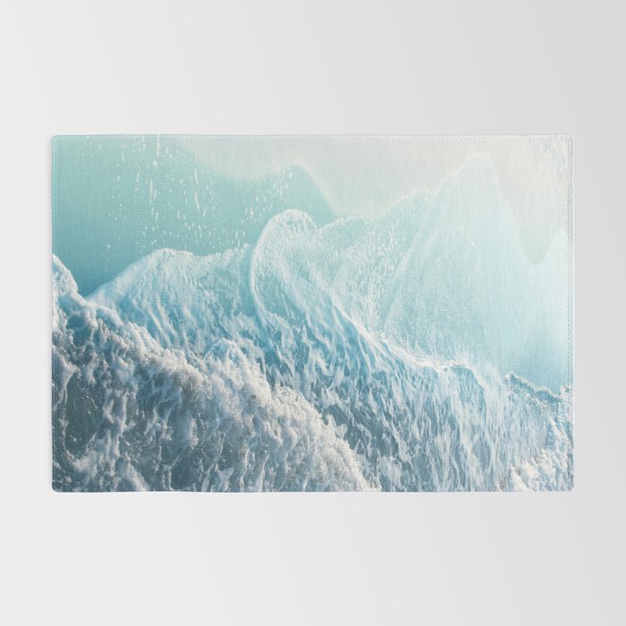 Soft Turquoise Ocean Dream Waves #1 #water #decor #art #society6 Rug Gallery Image 2
