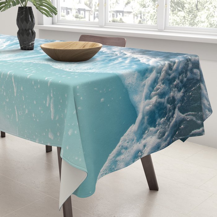 Soft Turquoise Ocean Dream Waves #1 #water #decor #art #society6 Tablecloth Gallery Image 3