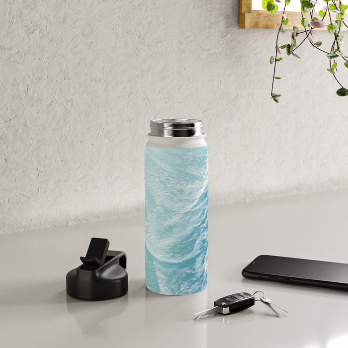 Soft Turquoise Ocean Dream Waves #1 #water #decor #art #society6 Water Bottle Gallery Image 5